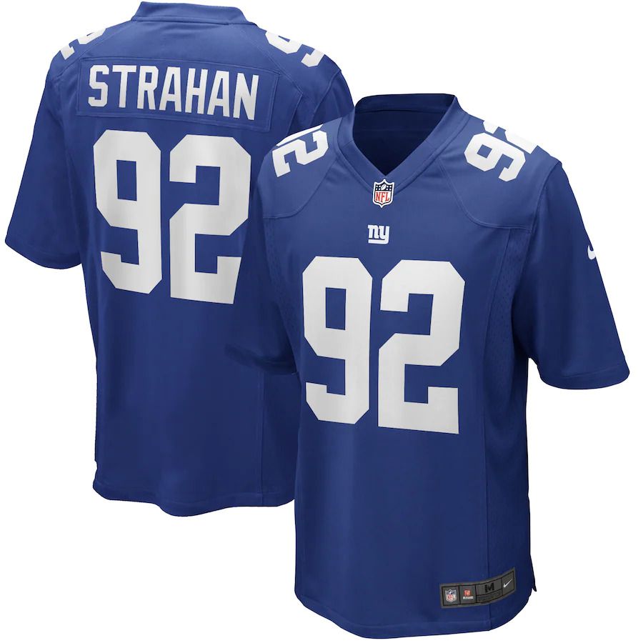 Men New York Giants #92 Michael Strahan Nike Royal Game Retired Player NFL Jersey